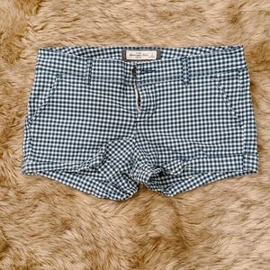 Abercrombie and Fitch blue gingham shorts
